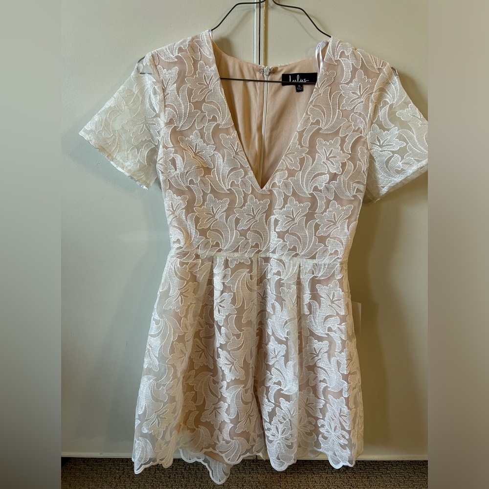 Lulus light pink lacey romper